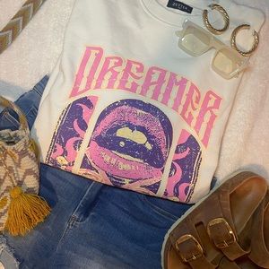 🔥NWT Women’s Zutter Dreamer World Tour Graphic Sweatshirt M/L Oversized